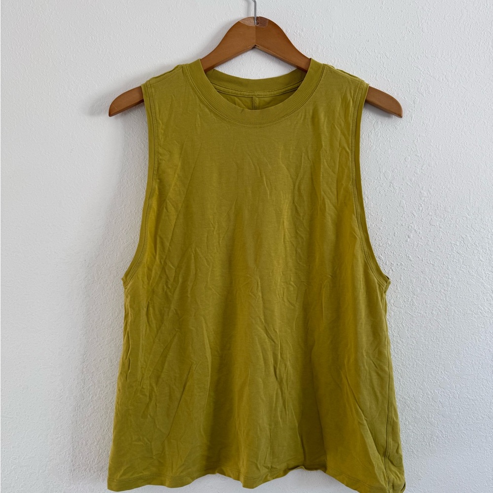 Lululemon Women’s All Yours Tank Top Pear Color Crew Neck Soft Cotton